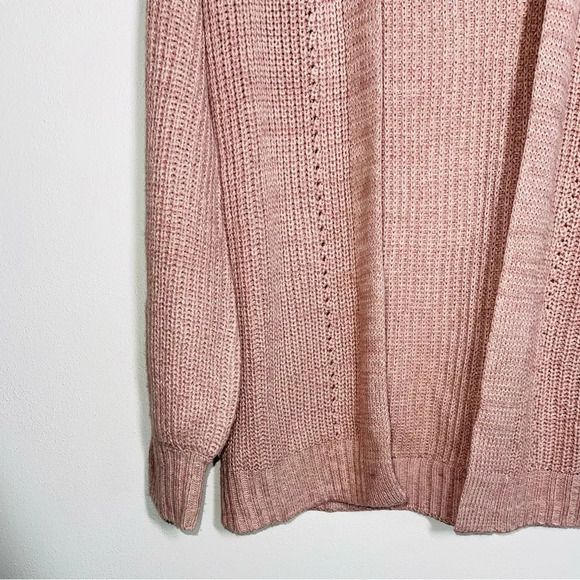 Maurices Light Pink Blouson Sleeve Open Front Knit Cardigan Small Women’s - Picture 4 of 11